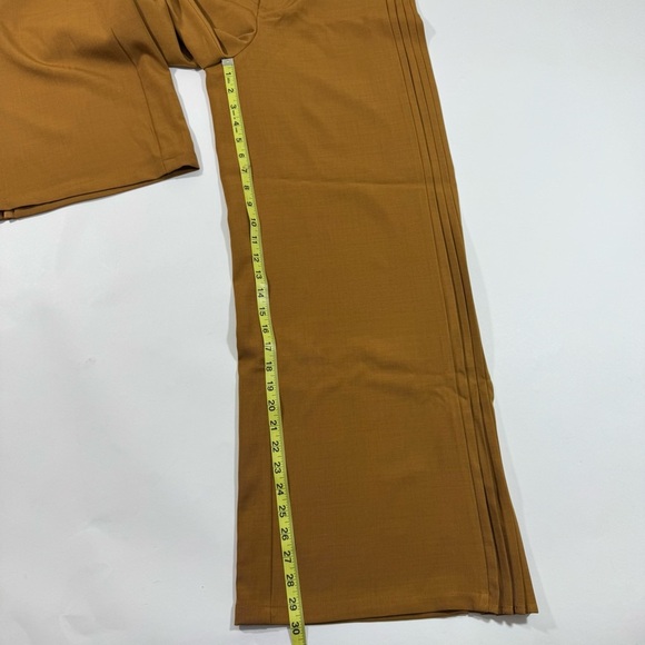 New Commense Side Pleated Wide-Leg Pants Rust Brown - Picture 8 of 8